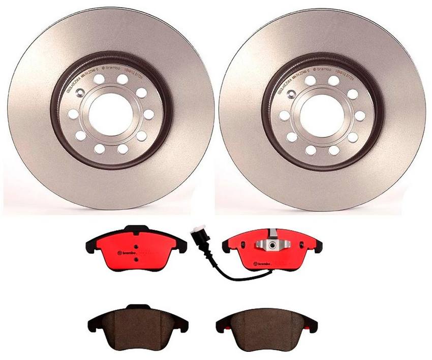 Audi VW Brakes Kit - Pads and Rotors Front (312mm) (Ceramic) 5Q0615301F - Brembo 1514409KIT